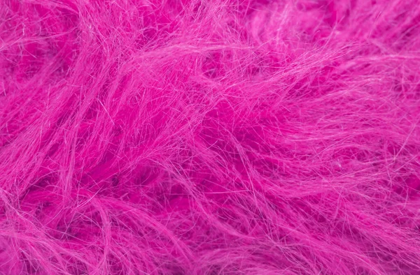 Lila Flauschige Wolltextur Rosa Tierwollhintergrund Bemalte Pelztextur Nahaufnahme — Stockfoto