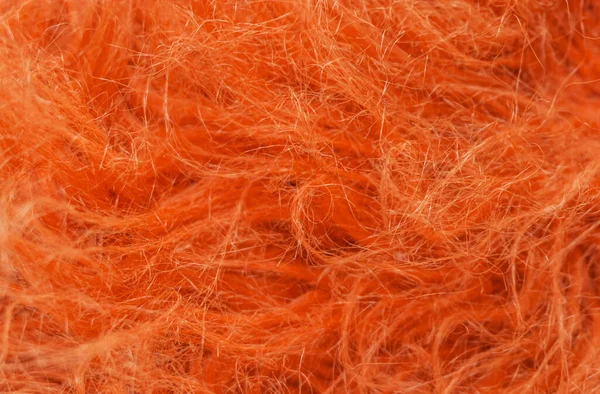 Rote Flauschige Wolle Textur Tierwolle Hintergrund Bemalte Pelztextur Nahaufnahme — Stockfoto