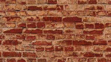 Parça eski kırmızı tuğla duvar arkaplan grunge