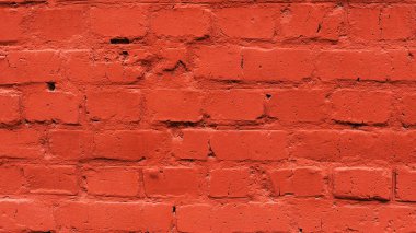 Eski kırmızı tuğla duvar arkaplan dokusu, duvar boyası duvar boyası grafiti için kırmızı boya, grunge koyu turuncu arka plan.