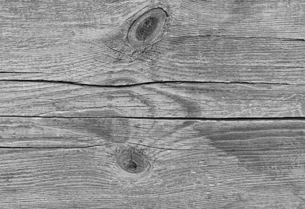 Graue Holzplatte Mit Rissen Und Ästen Hintergrund — Stockfoto