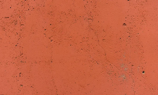 旧的红色混凝土空墙背景纹理 红色风化水泥墙纹理 — 图库照片