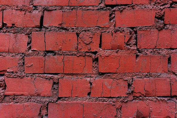 赤レンガの壁の背景のテクスチャの断片 — ストック写真