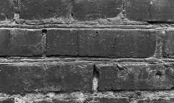 Fragmento Viejo Gris Ladrillo Pared Fondo Grunge — Foto de Stock