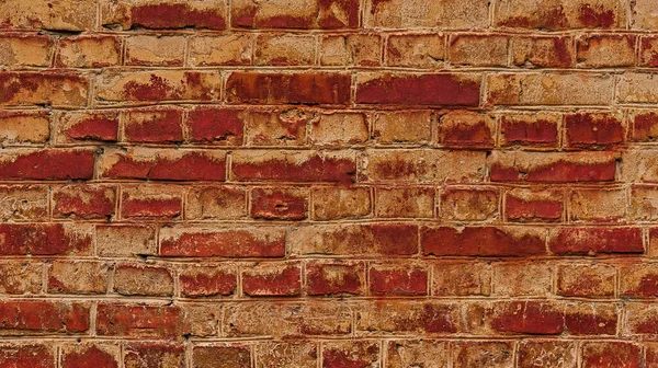 Fragment Starý Červený Cihla Zeď Pozadí Grunge — Stock fotografie