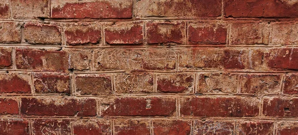 Fragment Starý Červený Cihla Zeď Pozadí Grunge — Stock fotografie