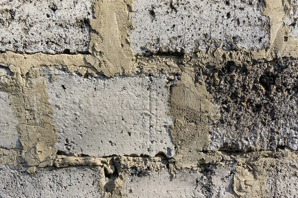 시멘트 누더기를 시멘트 벽돌들로 — 스톡 사진