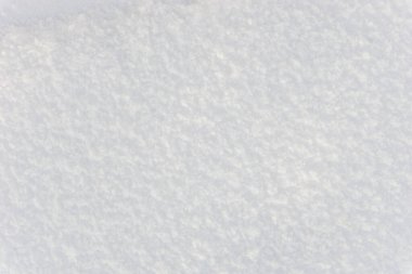 Beyaz saf kar dokusu, taze kar dokusu arkaplanı, sert karlı yüzey.