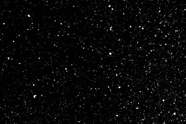 Siyah zemin üzerinde kaotik beyaz boke, ışık lekeleri dokusu, soyutlama, düşen kar, yıldız gökyüzü, parlak ışık dokusu parlaklığı