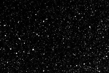 Siyah zemin üzerinde kaotik beyaz boke, ışık lekeleri dokusu, soyutlama, düşen kar, yıldız gökyüzü, parlak ışık dokusu parlaklığı