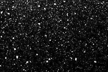 Siyah zemin üzerinde kaotik beyaz boke, ışık lekeleri dokusu, soyutlama, düşen kar, yıldız gökyüzü, parlak ışık dokusu parlaklığı