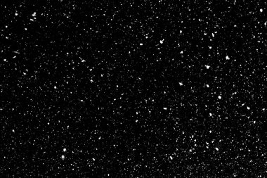 Siyah zemin üzerinde kaotik beyaz boke, ışık lekeleri dokusu, soyutlama, düşen kar, yıldız gökyüzü, parlak ışık dokusu parlaklığı