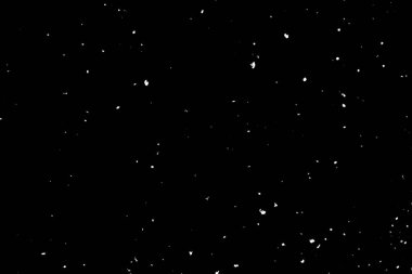 Siyah zemin üzerinde kaotik beyaz boke, ışık lekeleri dokusu, soyutlama, düşen kar, yıldız gökyüzü, parlak ışık dokusu parlaklığı