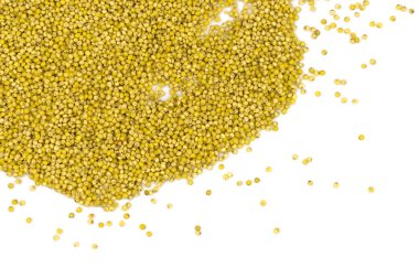 Sarı darı inlemeleri beyaz arkaplanda izole