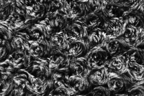 Zwarte Wol Textuur Achtergrond Katoen Wol Donkere Natuurlijke Schapenwol Zwart — Stockfoto