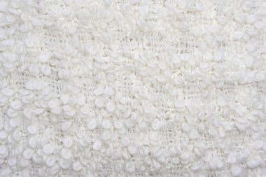 Yün topaklı beyaz kumaş dokusu, beyaz yünden pelerin