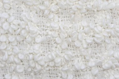 Yün topaklı beyaz kumaş dokusu, beyaz yünden pelerin