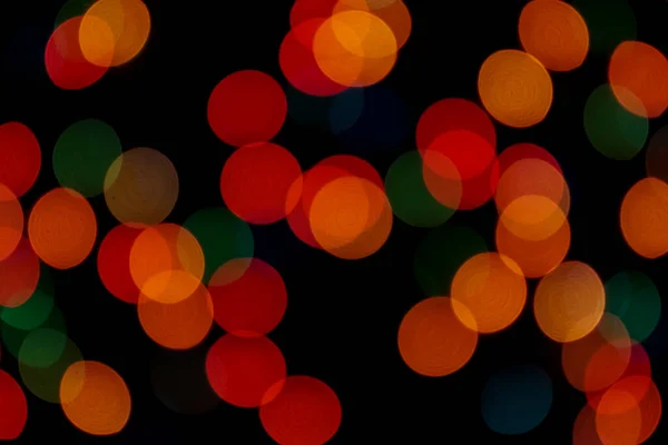 Abstract Colorful Defocused Circular Facula Bokeh Blurred Color Light Can — Stock Photo, Image