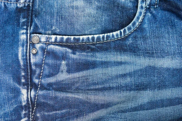 Blue Jeans Mit Falten Strukturierten Hintergrund — Stockfoto