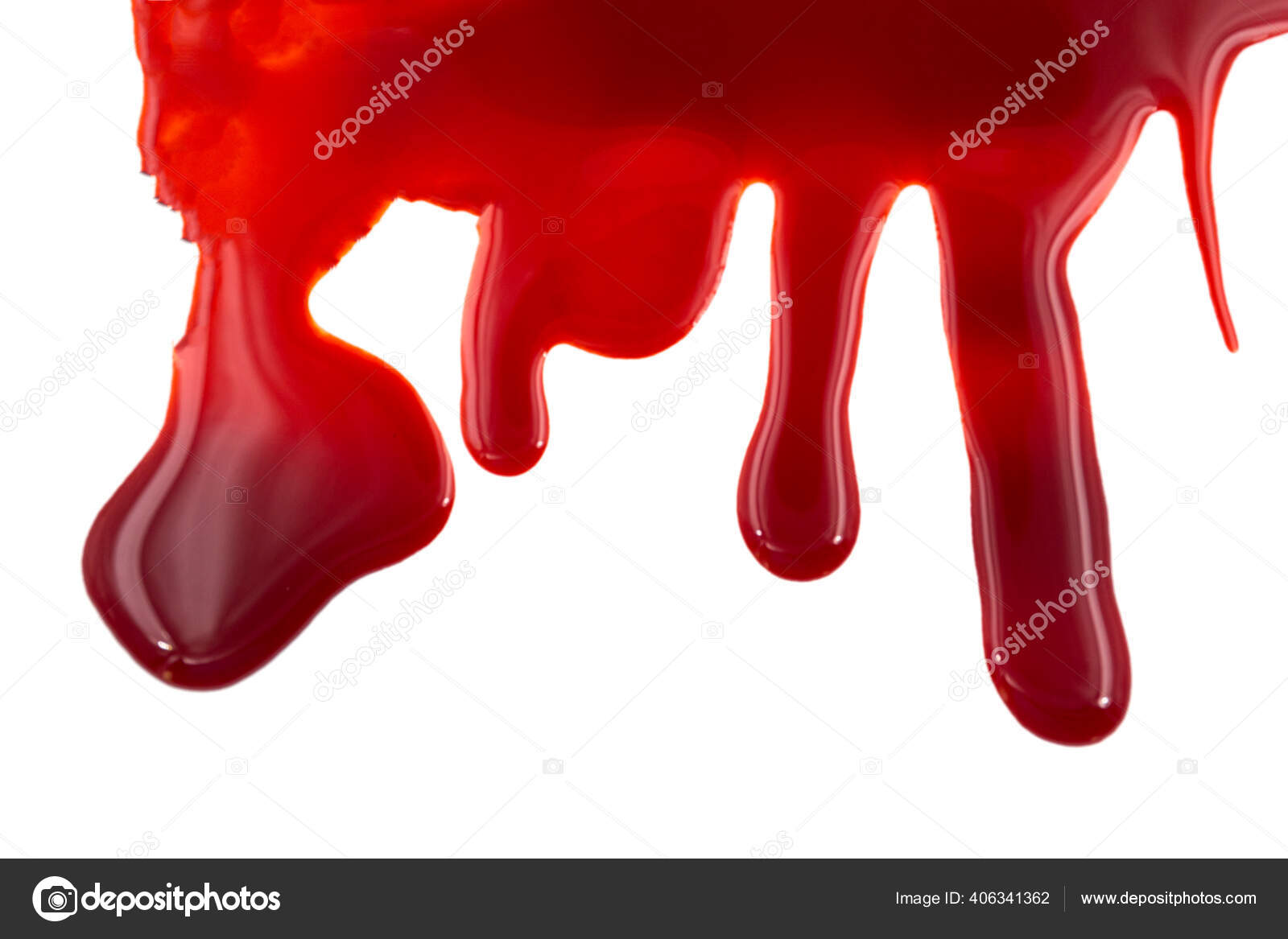 在白色背景上分离的滴血血流成河血流成河血流成河 图库照片 C Ilya1993