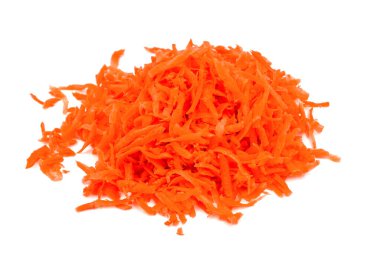 Beyaz zemin üzerinde ızgara havuç izole