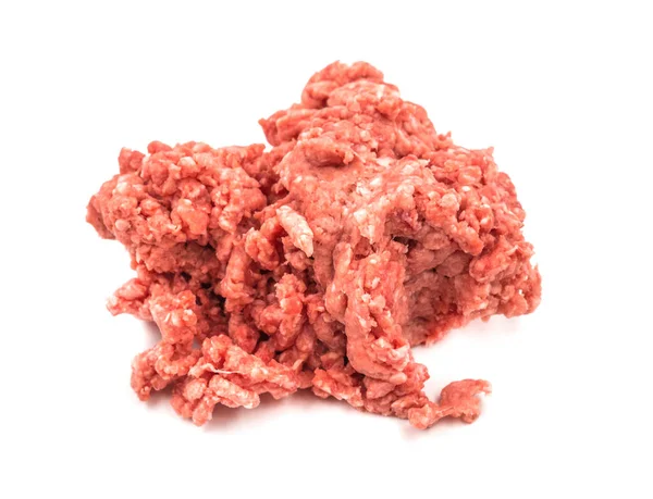 Raw Minced Meat Isolated White Background — Stock Photo, Image