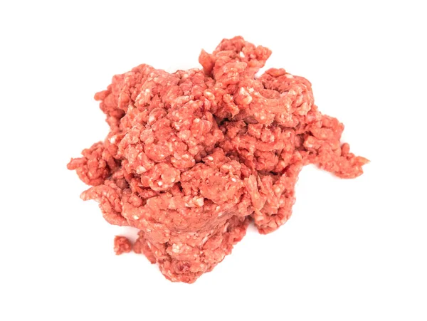 Raw Minced Meat Isolated White Background — Stock Photo, Image