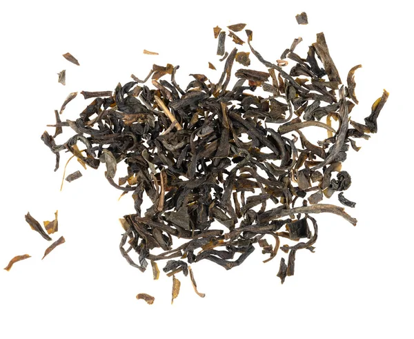Сухой Чай Листья Изолированы Белом Фоне Текстуры — стоковое фото