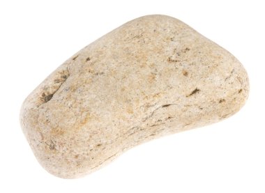 Doğal büyük taş, beyaz arka planda izole edilmiş kaldırım taşı. Banyo ve saunalar için taşlar.