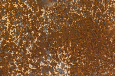 Paslı metal arka plan dokusu. Eski paslı demir. Yakın çekim.
