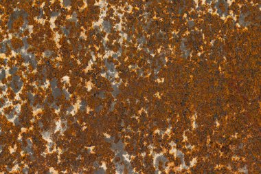 Paslı metal arka plan dokusu. Eski paslı demir. Yakın çekim.