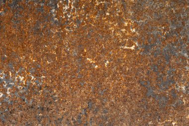Paslı metal arka plan dokusu. Eski paslı demir. Yakın çekim.