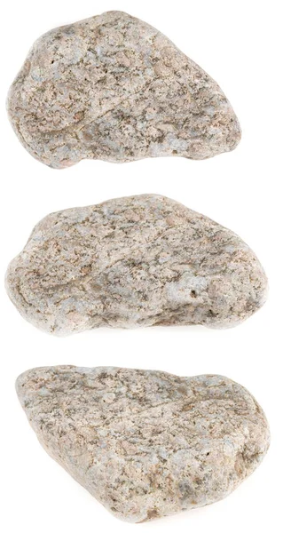 Großer Naturstein Kopfsteinpflaster Isoliert Auf Weißem Hintergrund Steine Für Bäder — Stockfoto