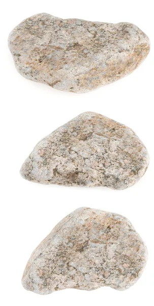 Großer Naturstein Kopfsteinpflaster Isoliert Auf Weißem Hintergrund Steine Für Bäder — Stockfoto