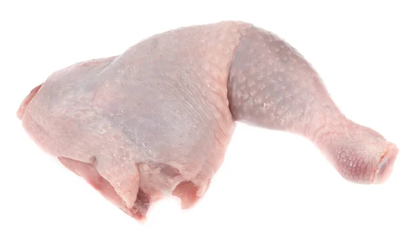 Beyaz Arka Planda Çiğ Tavuk Bacağı Izole Edilmiş — Stok fotoğraf