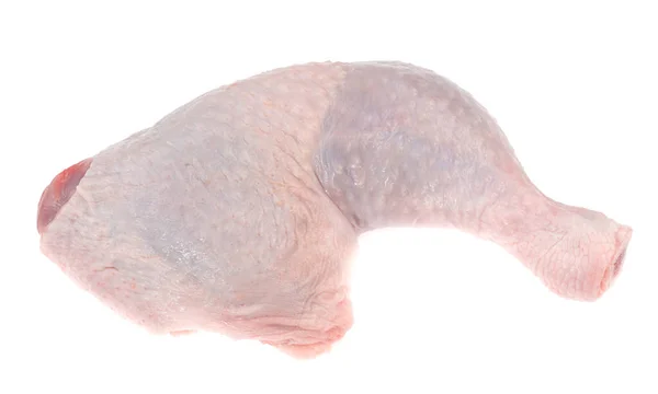 Raw Färsk Kyckling Ben Isolerad Vit Bakgrund — Stockfoto