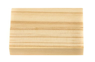 Beyaz arkaplanda izole edilmiş tahta blokları yığın.