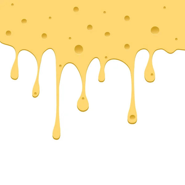 Drips Melted Cheese Vector Illustration — Stock Vector