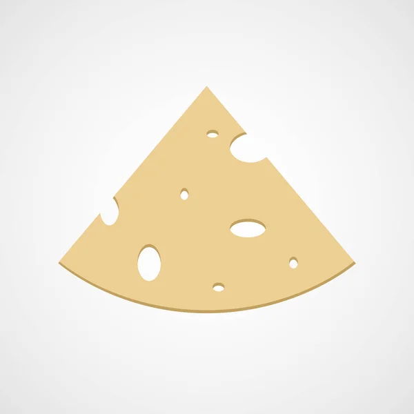 Een Stukje Melk Kaas Vector Illustratie — Stockvector