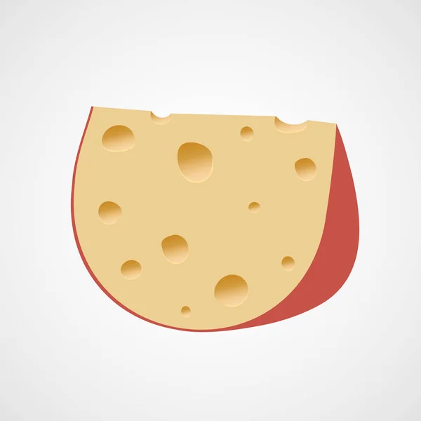 Menuda Rebanada Queso Ilustración Vectorial — Vector de stock