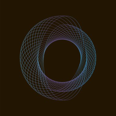 Spirograf soyut unsuru. Belgeler için koruyucu bir tabaka olarak kullanılabilir. Vektör çizimi