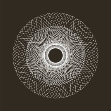 Spirograf soyut unsuru. Belgeler için koruyucu bir tabaka olarak kullanılabilir. Vektör çizimi