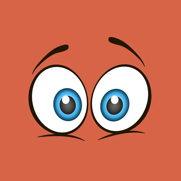 Cartoon Eyes Green Background Vector Illustratio — Stock Vector