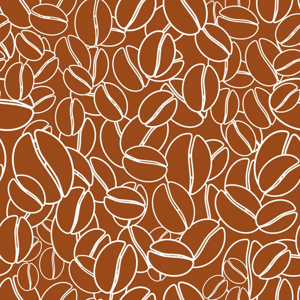 Seamless Pattern Coffe Beans Vector Illustration — Stock Vector
