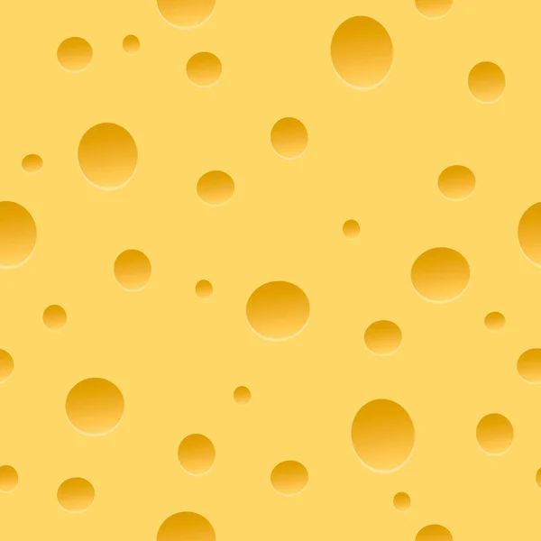 Cheese Seamless Vector Pattern Appetizing Cheese Holes — Stock Vector