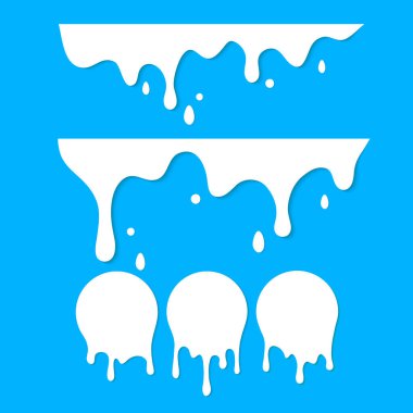 Damlayan süt aşağı akar. Vektör illüstrasyonu