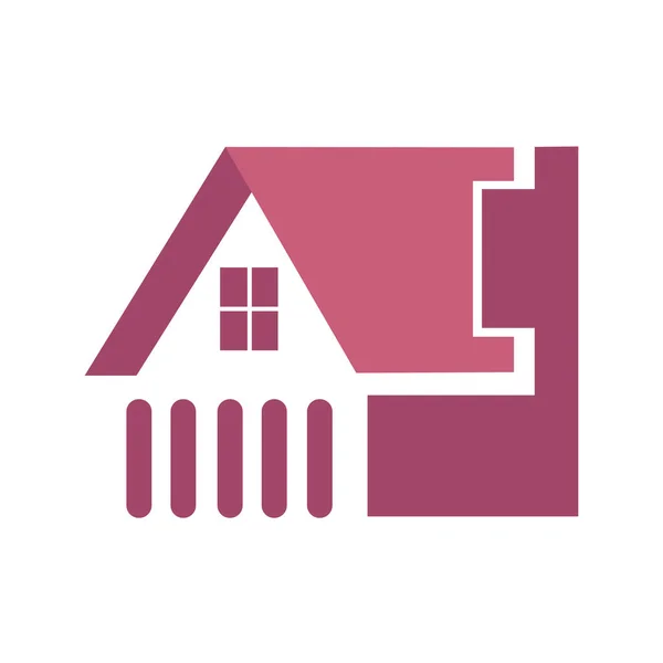 House Logo White Background Vector Illustration — Stock Vector