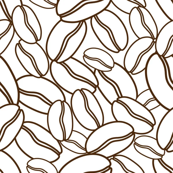 Seamless Pattern Coffe Beans Vector Illustratio — Stock Vector