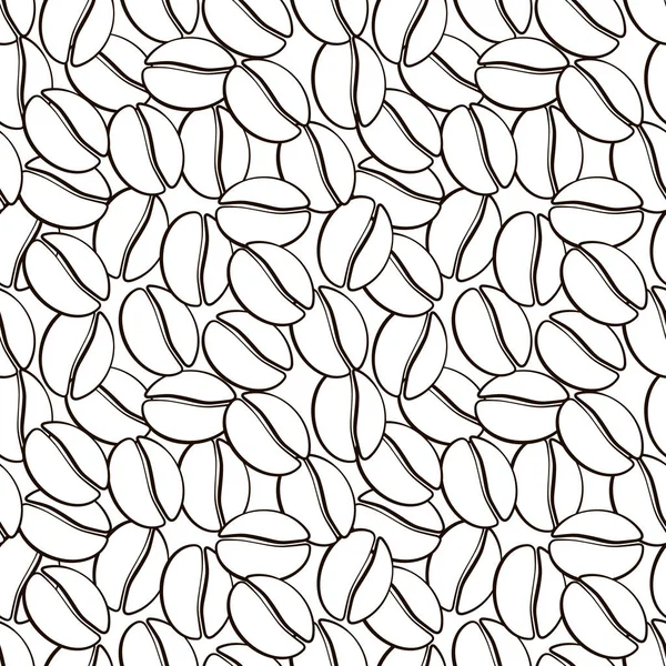 Seamless Pattern Coffe Beans Vector Illustration — Stock Vector