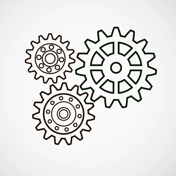 Metallgetriebe Werksgetriebe Vektor Symbol Mechanisches Getriebe Das Bild Der Ausrüstung — Stockvektor